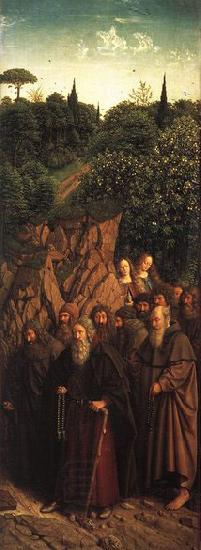 EYCK, Jan van The Ghent Altarpiece: The Holy Hermits oil painting picture